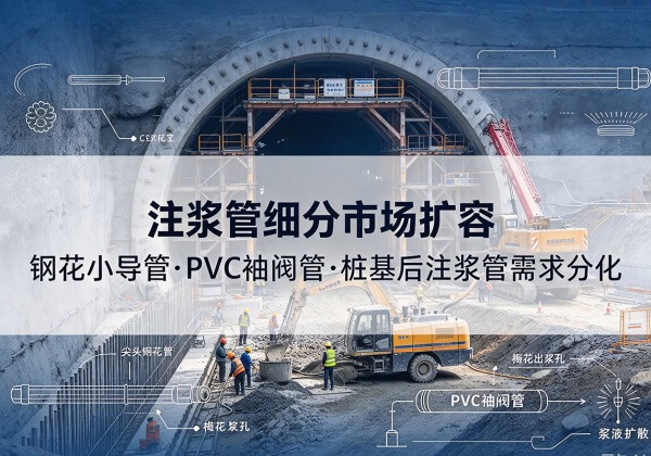 游仙注浆管细分市场扩容，隧道钢花小导管、PVC 袖阀管、桩基后注浆管需求分化